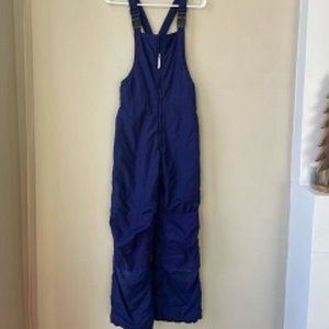 Kid's Lands’ End bib snow pants, grow-a-longs, blue, size 14